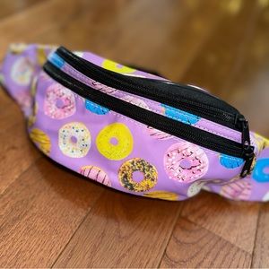 NWOT Royal Deluxe Donut Graphic Print Fanny Pack - Purple